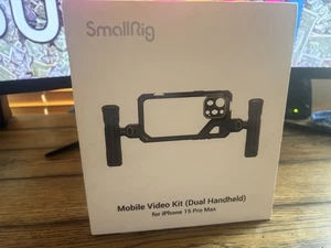 SmallRig iPhone 15 Pro Phone Cage Mobile Video Kit w/ Dual Handle - Picture 1 of 3