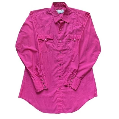 Camisa Western de Colección H Bar C LS Abotonada Perla A Presión Vegas 16/34 Rosa RUIDO Hombres Foto 1 de 4