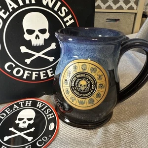 2021 Death Wish Coffee Zodiac Series Celestial Mug 2074/4000 Blue On Black - Picture 1 of 7