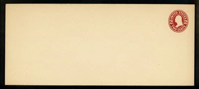 US Postal Stationery U406a Mint Envelope Entire 2c Washington Die 2 Laid 1907 - Image 1 of 2