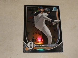2025 Bowman Chrome Black Refractor #95 Tarik Skubal 01/10 - Picture 1 of 2