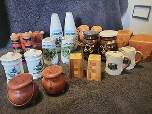 Vintage Lot Of Destination Salt And Pepper Shakers 11 Pairs - Picture 1 of 8