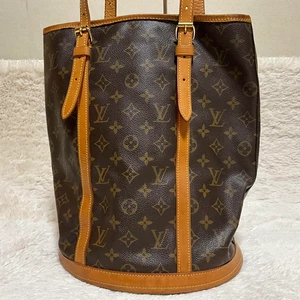 LOUIS VUITTON Monogram Bucket GM Shoulder Bag M42236 Brown Tote Authentic LV - Picture 1 of 13