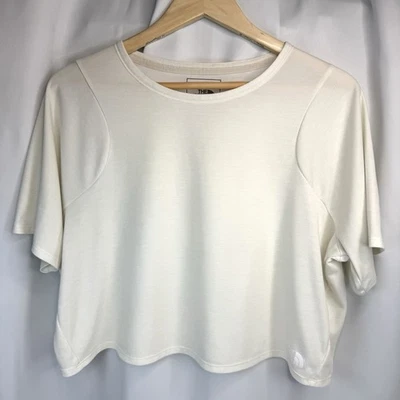 Camiseta deportiva recortada de senderismo The North Face XL manga corta color crema para mujer  Foto 1 de 4