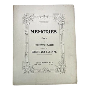 1915 Memories - Gustave Kahn, Egbert Van Alstyne - Partituras de colección - Imagen 1 de 3