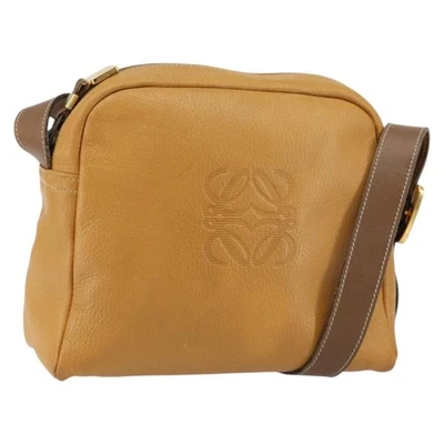 Auténtico Bolso de Hombro LOEWE Anagrama Cuero Marrón Dorado bs30317 Foto 1 de 4