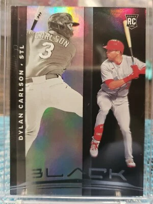 2021 Dylan Carlson Chronicles Black #2 Rookie RC  St. Louis Cardinals  - Image 1 of 2