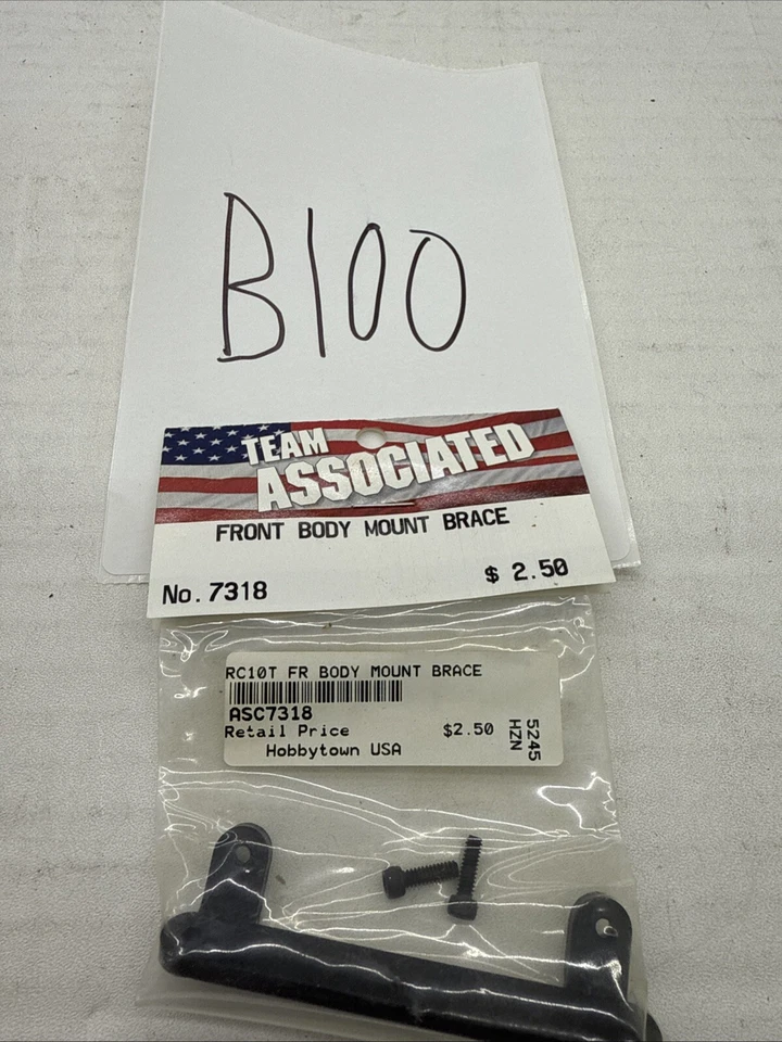 Vintage Team Associated 7318 Front Body Mount Brace RC10T T2 GT - Image 1 of 1