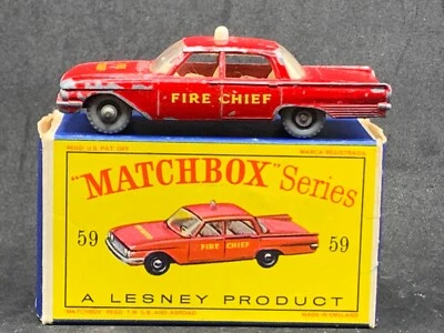 Matchbox MB59-B4: Fire Chief Car (GPW) with original Type D2 Box - Image 1 of 4