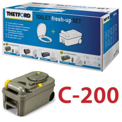 THETFORD FRESH UP SET C200 CASSETTE CAMPING ABWASSER FÄKALIENTANK REINIGER NEU - Bild 1 von 3