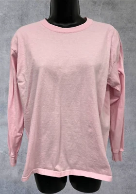 Camiseta Gildan Algodón Juvenil XL Manga Larga Camiseta Lisa en Blanco Básica Rosa Foto 1 de 4