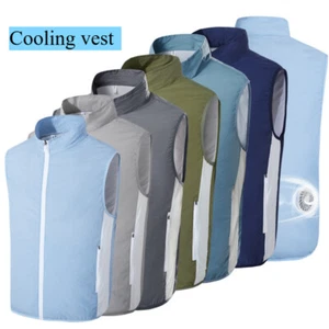 Cooling Vest Water Circulation Cooling Polyester TPU Adjustable Vest Supply Fan - Picture 1 of 17
