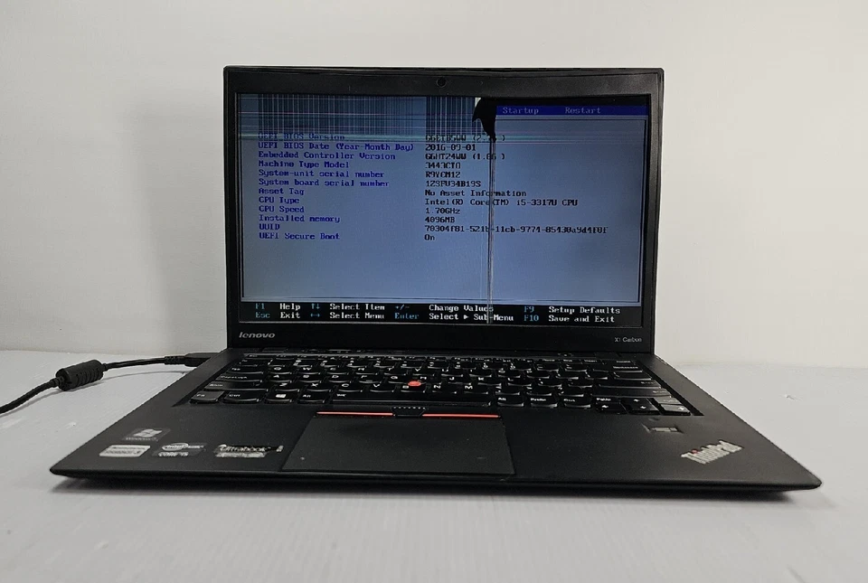 LENOVO ThinkPad X1 Carbon 14" Laptop i5-3317u 4GB NO HD  #B2 - Image 1 of 4