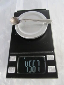 CUTE VTG LUNT Co FULLY HALLMARKED SOLID STERLING SILVER SALT CELLAR SPOON BROOCH - Picture 1 of 13