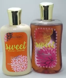 Bath Body Work's Sweet Peony Dream Sweethearts Body Lotion AND Bath Gel~ NEW! - Picture 1 of 8