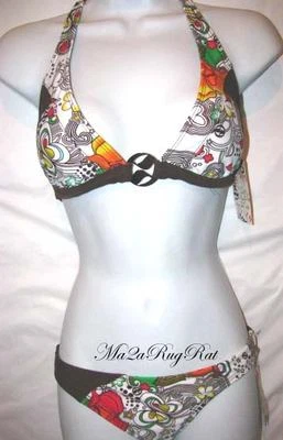 Traje de baño bikini halter acolchado dividido $88 nuevo con etiquetas M Cruise  Foto 1 de 3