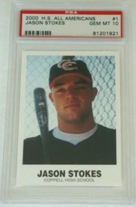 #3 2000 Coppell TX High School All Americans JASON STOKES Classificato PSA GEM MINT 10 - Foto 1 di 1
