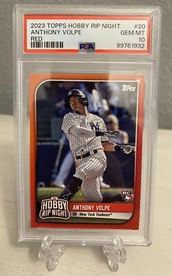 Anthony Volpe 2023 Topps Hobby Rip Night Rookie Red SSP PSA 10 - Image 1 of 2