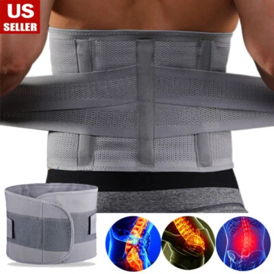 Мужской поясничный поясничный поясничный поддерживающий бандаж на косточках для осанки ортеза боли поясничный ремень - Изображение 1 из 4