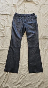 WOMENS WILSON'S LEATHER PANTS BLACK SIZE 12 (Excellent) - Picture 1 of 6