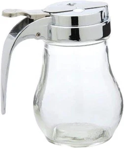 Dispenser sciroppo 6 oz barattolo in vetro con coperchio ribaltabile per pancake o caffè - Foto 1 di 1