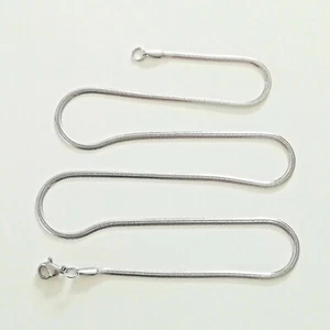 COLLIER CHAINE ARGENTE 50cm ACIER INOX maille SERPENT 2,2x1mm HYPOALLERGENIQUE - Imagen 1 de 3