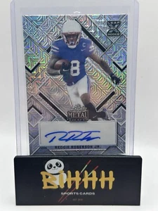 2022 Leaf Metal #BA-RR1 Reggie Roberson Jr Rookie Silver Mojo Auto Titans RC - Picture 1 of 2