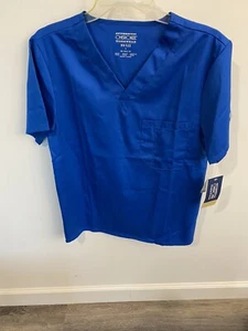 NUOVO Cherokee WW Flex Scrub Top Camicia ROYAL BLUE Taglia XS Unisex Nuovo con etichette NOS - Foto 1 di 1