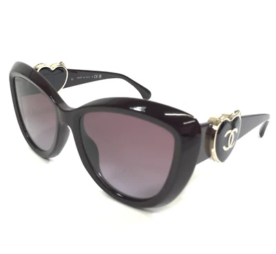 CHANEL Sunglasses 5517-A c.1461/S1 Purple Asian Fit Gold Frames w/ Heart Clasps - Image 1 of 4