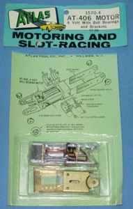 ATLAS SLOT CAR RACING TELAIO RICAMBI AT406 6V CUSCINETTI A SFERA E STAFFA - Foto 1 di 1
