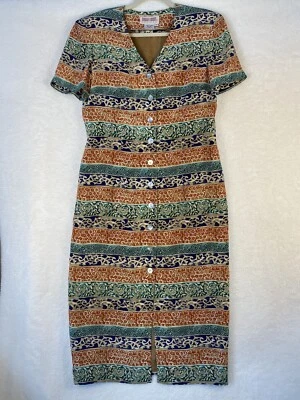 MAGGI LONDON PETITES Mujeres Manga Corta Camisa Maxi Vestido Seda Abotonada Talla 12 Foto 1 de 4