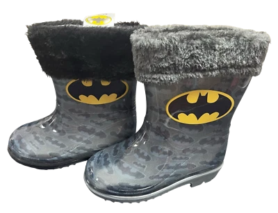 Batman Marvel Gummistiefel Regenstiefel gefüttert Größen: 24 26 28 30 32 34