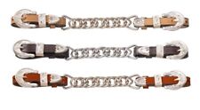 Western Show Curb Chain - Silver Buckles - Keeps - Tips 