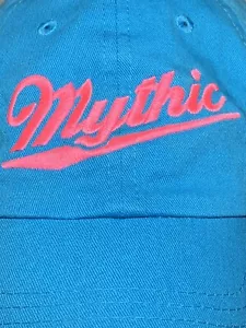Mythic Baby Blue with Embroidered Pink Logo Adjustable Strap Hat Cap Girls - Picture 1 of 12