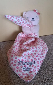 Carter Child Of Mine Pink Bear Plush Security Blanket Lovey Mommy's Cutie Rattle - Picture 1 of 12