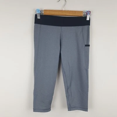 Adidas Capri Leggings Women's Small Grey Stretch Gym Fitness Yoga Climalite - Image 1 of 4