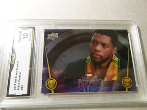 BLACK PANTHER 2018 UPPER DECK BLACK PANTHER # 89 GRADED 10 L@@@K - Picture 1 of 2