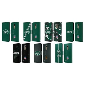 OFFICIAL NFL NEW YORK JETS LOGO LEATHER BOOK WALLET CASE COVER FOR LG PHONES 1 - Picture 1 of 7