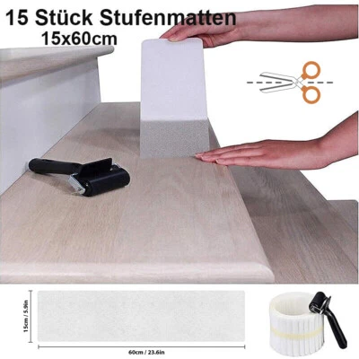 15 Stück Antirutschband Selbstklebend Rutschfeste Streifen für Treppen Klebeband - Bild 1 von 4