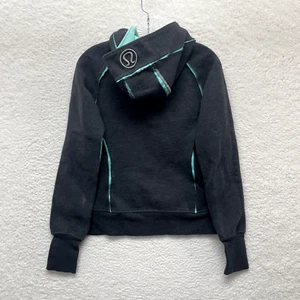 Lululemon Hoodie Jacket Small Womens Grey Turquoise Blue Special Edition - Picture 1 of 9