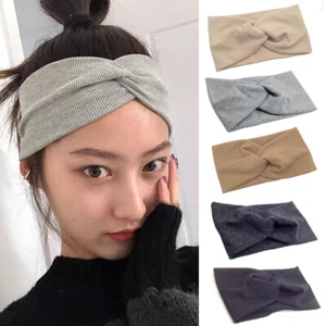 Sports Yoga Cotton Hairband Elastic Hair Bands 5Pcs/Set Cross Headbands Soft - Picture 1 of 8