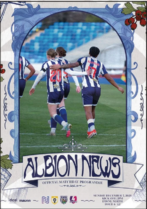 WEST BROM WOMEN V LOUGHBOROUGH LIGHTNING 07/12/25 WNL NORTH OFFICIAL PROGRAMME - Image 1 of 1