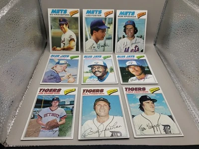 1977 Topps Mets de béisbol/Blue Jays/Tigers lote de 9 tarjetas excelente estado Foto 1 de 4