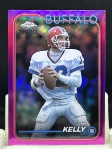 JIM KELLY 2024 Topps Chrome Football #/399 PINK Refractor #7 BUFF Bills Legends - Picture 1 of 3
