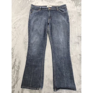 Levi Strauss Signature 1873 Low Rise Bootcut Denim Jeans Size Misses 16 Med Blue - Picture 1 of 15