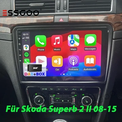 10.1" Android 14 Autoradio Carplay GPS DAB+ Für Skoda Superb II Kombi 3T 2009-14 - Bild 1 von 4