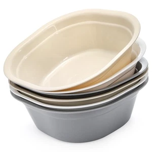 6 Pack Wash Basins, Rectangular Plastic Hospital Bedside Soaking Tub, 12 Quar... - Picture 1 of 8