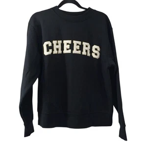 Sudadera Universal Thread para mujer pequeña negra Cheers manga larga pulóver - Imagen 1 de 6