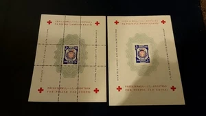 Polen Lager Dachau Erinnerungsbogen Rotes Kreuz Blätter NGAI NH 1945. - Bild 1 von 7