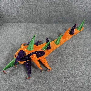 Bayou Gift Jester Hat 58cm Halloween Orange Green Purple Costume Bells - Picture 1 of 7